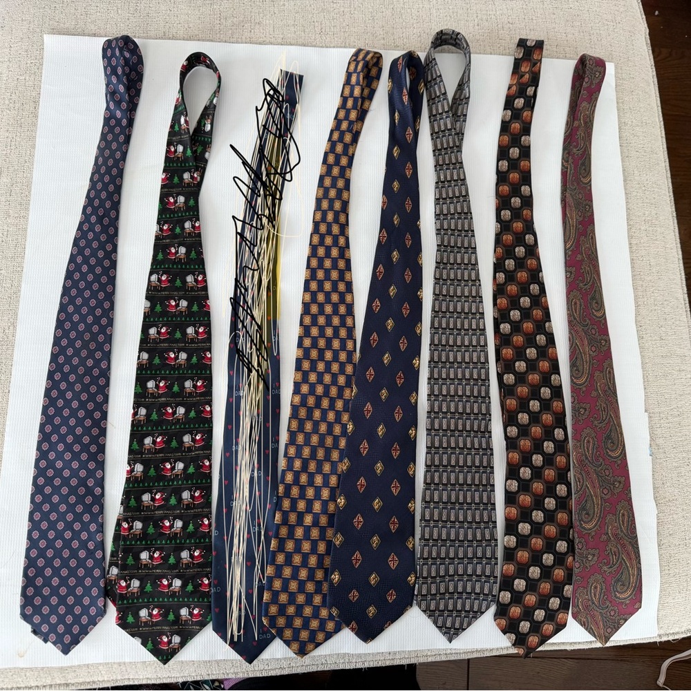 Elegant Men's Tie Collection - Multicolor 7 Silk Ties